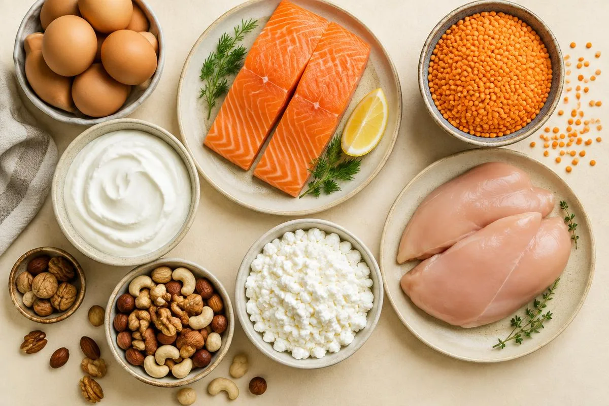 Proteinreiche Lebensmittel für den Proteinbedarf ab 40
